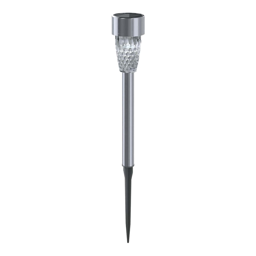 Aigostar - LED Solar lamp LED/0,006W/1,2V 29,7 cm matte chrome 6500K IP44