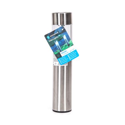 Aigostar - LED Solar lamp LED/0,006W/1,2V 31,5 cm matte chrome 6500K IP44