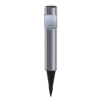 Aigostar - LED Solar lamp LED/0,006W/1,2V 31,5 cm matte chrome 6500K IP44