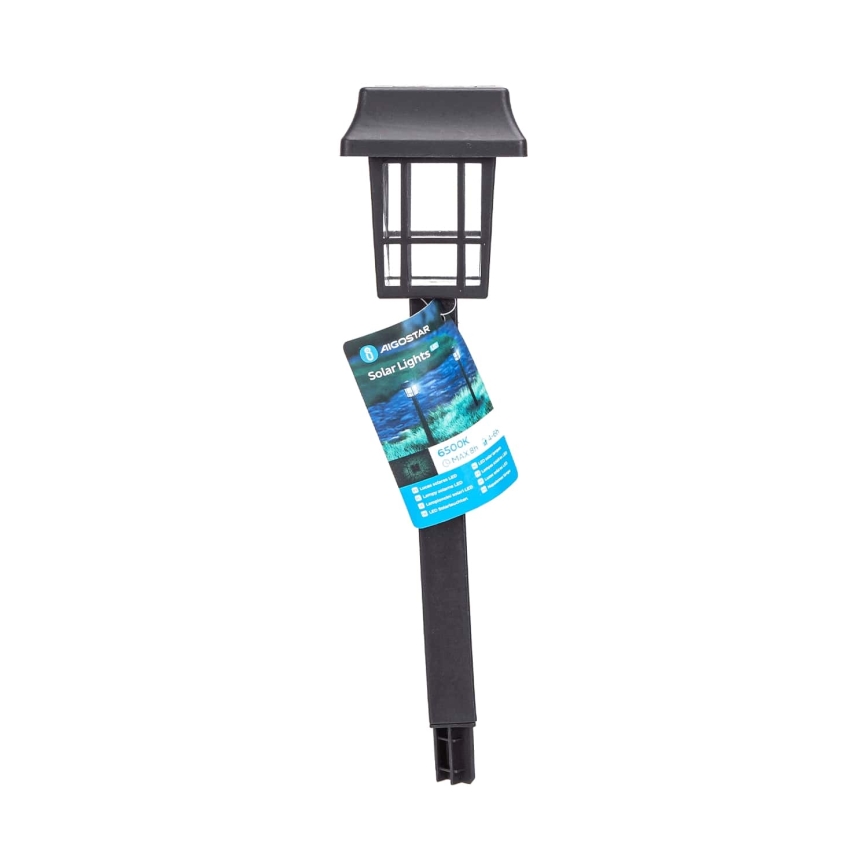 Aigostar - LED Solar lamp LED/0,006W/1,2V 32 cm 40 mAh black 6500K IP44