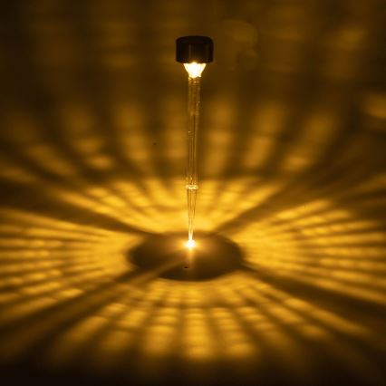 Aigostar - LED Solar lamp LED/0,006W/1,2V 32cm matte chrome 2700K IP44