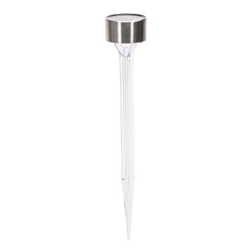 Aigostar - LED Solar lamp LED/0,006W/1,2V 32cm matte chrome 2700K IP44