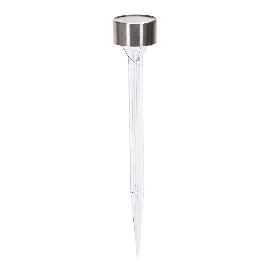 Aigostar - LED Solar lamp LED/0,006W/1,2V 32cm matte chrome 2700K IP44
