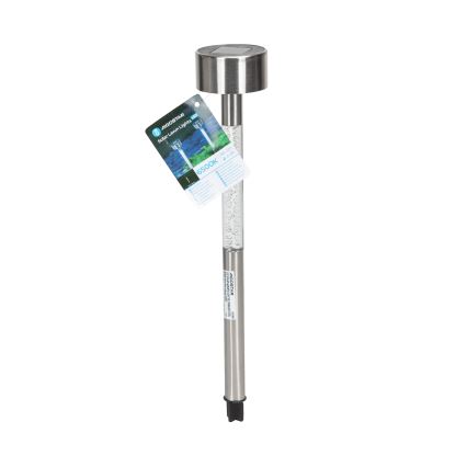 Aigostar - LED Solar lamp LED/0,006W/1,2V 36,7cm matte chrome 6500K IP44