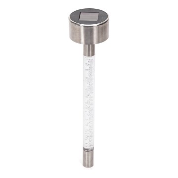Aigostar - LED Solar lamp LED/0,006W/1,2V 36,7cm matte chrome 2700K IP44