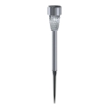 Aigostar - LED Solar lamp LED/0,006W/1,2V 40 mAh 29,7 cm matte chrome 6500K IP44