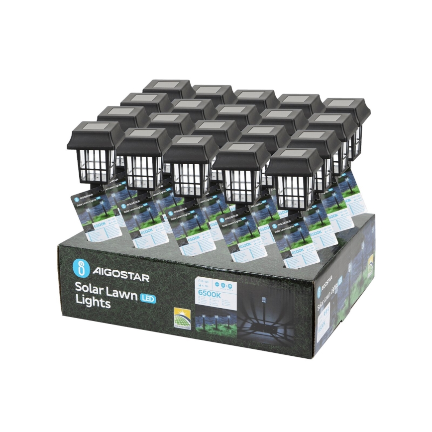 Aigostar - LED Solar lamp LED/0,006W/1,2V 40mAh 6500K IP44 32 cm