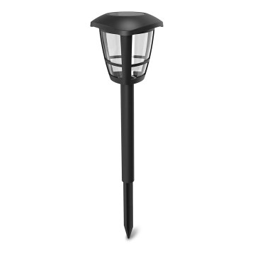 Aigostar - LED Solar lamp LED/0,06W/2V 33,8 cm 6500K IP44 black