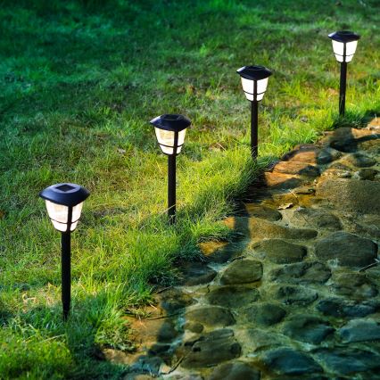 Aigostar - LED Solar lamp LED/0,06W/2V 100 mAh 33,8 cm 6500K IP44 black