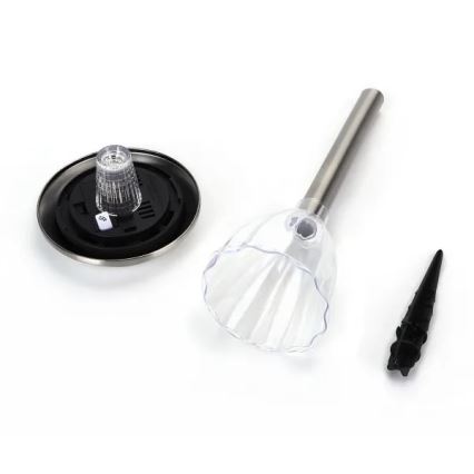Aigostar - LED Solar lamp LED/0,08W/2V 30,4 cm 200 mAh 6500K IP44 matte chrome