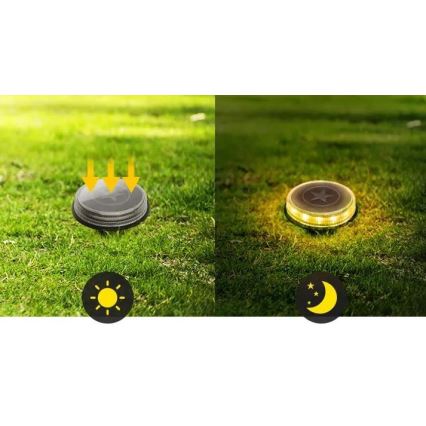 Aigostar - LED Solar lamp LED/0,6W/5,5V 24,5 cm 3200K IP66 black
