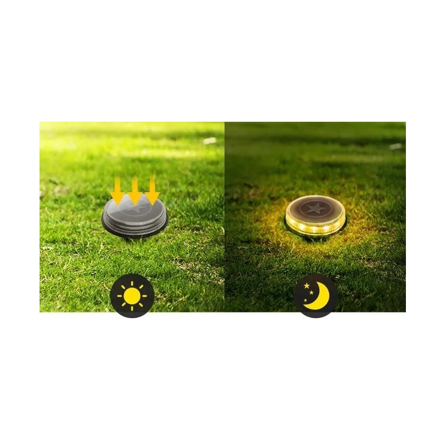 Aigostar - LED Solar lamp LED/0,6W/5,5V 24,5 cm 3200K IP66 black