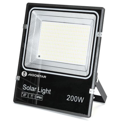 Aigostar - LED Solar Floodlight LED/200W/3.2V 3600mAh 3000K/4000K/6500K IP66 + remote control