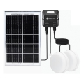 Aigostar - LED Solar Light 2xLED/35W/12V 6000 mAh 6500K IP65 Ø 16.8 cm + remote control