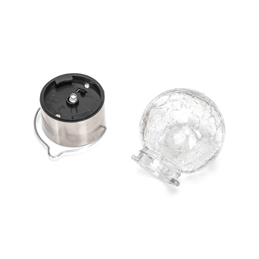 Aigostar - LED Solar light LED/0,006W/1,2V matte chrome 6500K IP44