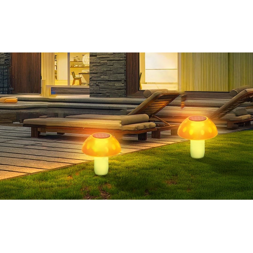 Aigostar - LED Solar light LED/0,024W/1,2V 200 mAh 2700K IP44 boletus