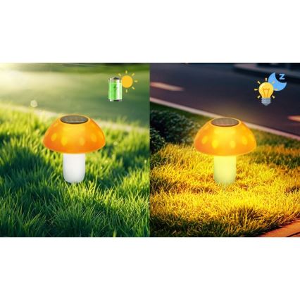 Aigostar - LED Solar light LED/0,024W/1,2V 200 mAh 2700K IP44 boletus