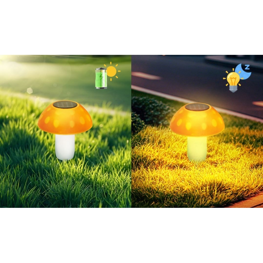 Aigostar - LED Solar light LED/0,024W/1,2V 200 mAh 2700K IP44 boletus
