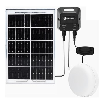 Aigostar - LED Solar Light LED/70W/12V 6000 mAh 6500K IP65 Ø 20.5 cm + Remote Control