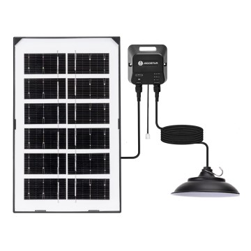 Aigostar - LED Solar Pendant Lamp LED/35W/12V 3000 mAh 6500K IP65 Ø 15 cm + remote control