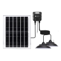 Aigostar - LED Solar Pendant Light 2xLED / 70W / 12V / 12000 mAh 6500K IP65 Ø 23.5 cm + Remote Control