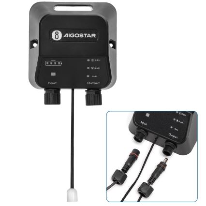 Aigostar - LED Solar Pendant Light 35W / 12V / 3000 mAh / 6500K / IP65 / Ø 10 cm + remote control