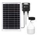 Aigostar - LED Solar Pendant Light LED/70W/12V 6000 mAh 6500K IP65 Ø 12 cm + remote control