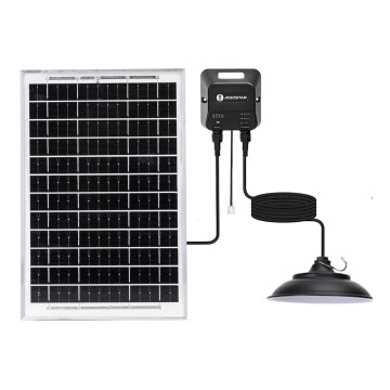 Aigostar - LED Solar Pendant Light LED/70W/12V 6000 mAh 6500K IP65 Ø 23.5 cm + remote control