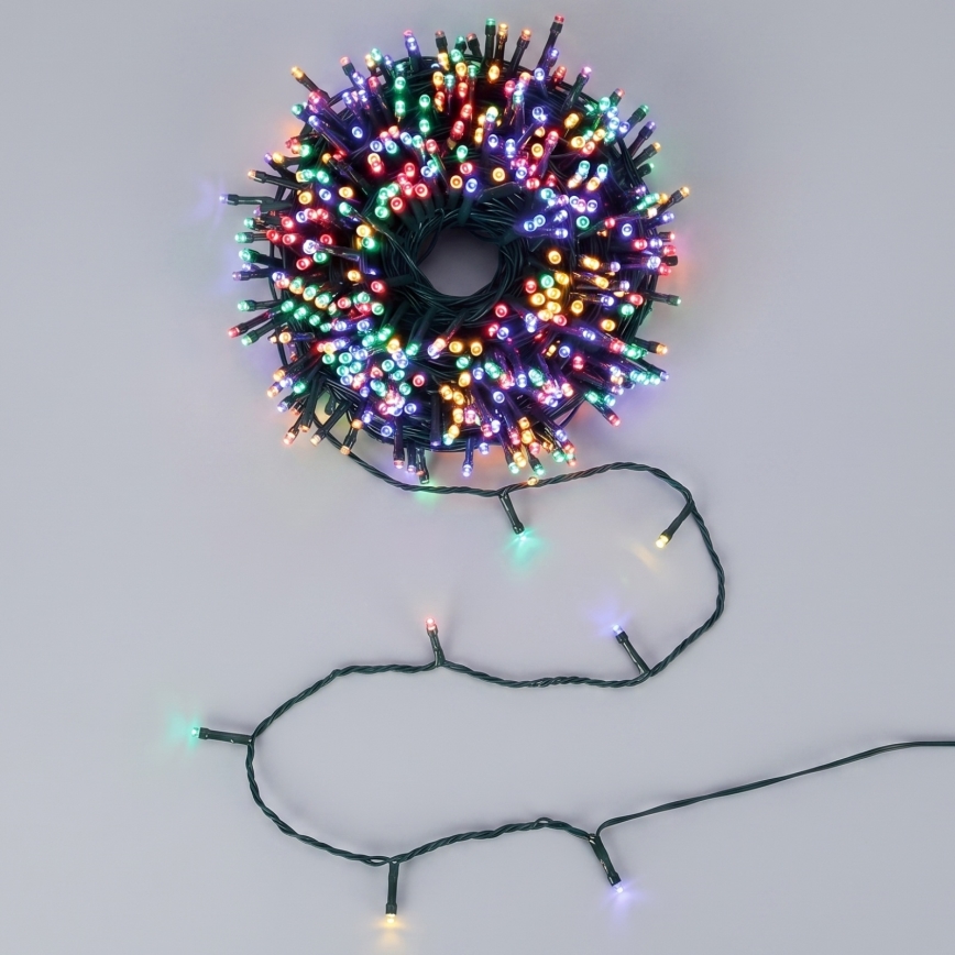 Aigostar - Solar LED Christmas String Lights, 200 LEDs, 8 Modes, 22 m, IP65, Multicolor, 800 mAh