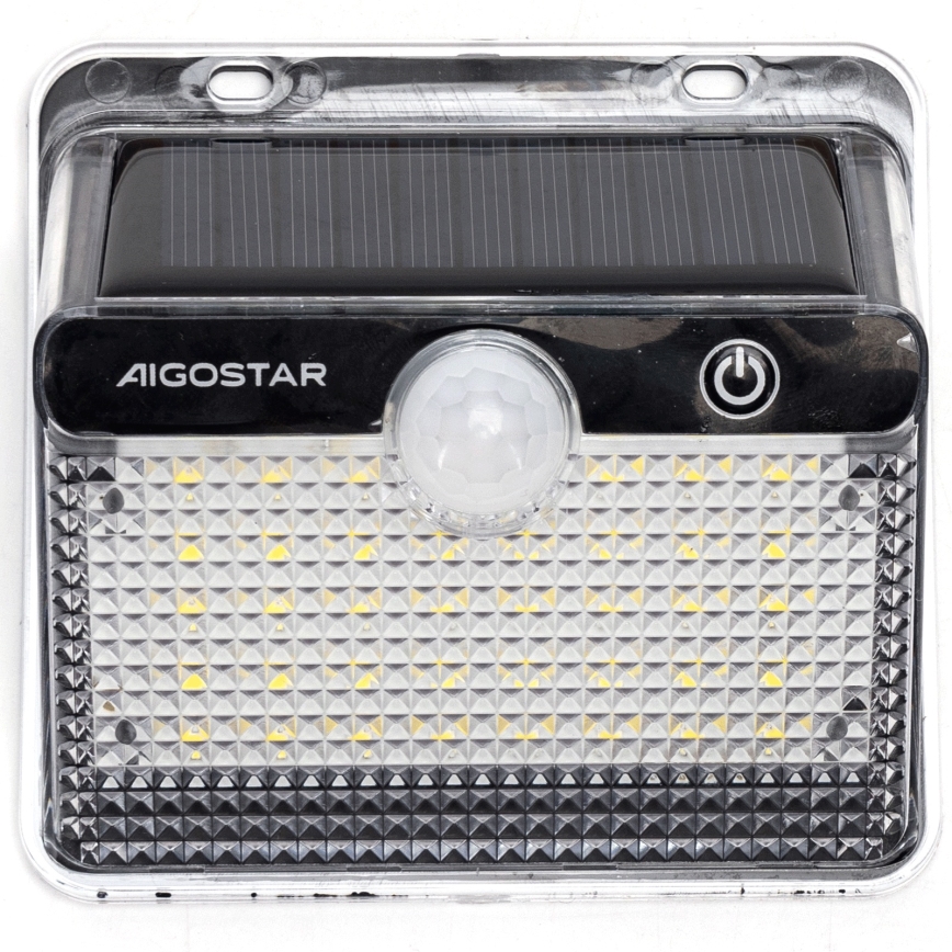 Aigostar - LED Solar Light with Sensor LED/3,7V 6500K 1200 mAh IP65 black