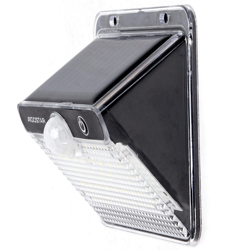 Aigostar - LED Solar Light with Sensor LED/3,7V 6500K 1200 mAh IP65 black