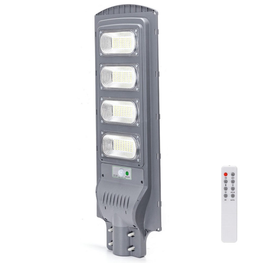Aigostar - LED Solar street lamp with a sensor LED/200W/3,2V 20000mAh IP65 6500K + remote control