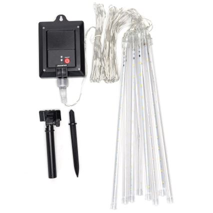 Aigostar - LED Solar String Lights, 192 LEDs / 8 m, IP65, 1200 mAh, Cool White