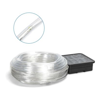 Aigostar - LED Solar String Lights 100 LEDs / 8 Functions, 12 m, IP65, Cool White, 800 mAh