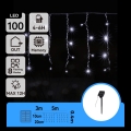 Aigostar - LED Solar String Lights 100xLED/8 functions 8x0,4m IP65 Cool White 800 mAh