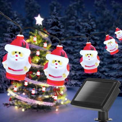 Aigostar - LED Solar String Lights, 10 LEDs / 3.8 m, IP44, Cool White, 400 mAh
