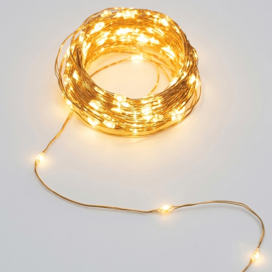 Aigostar - Solar LED String Lights, 200 LEDs / 8 Modes, 22 m, IP65, Warm White, 800 mAh