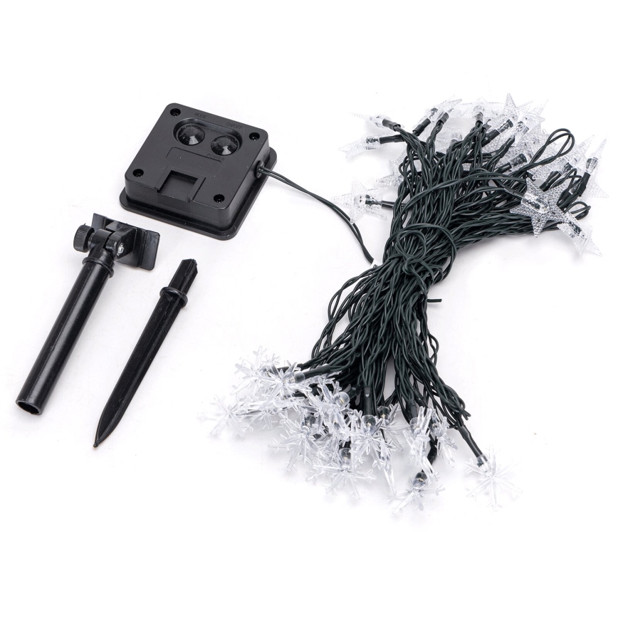 Aigostar - LED Solar String Lights, 50 LEDs / 8 Modes, 12 m, 800 mAh, IP65, Warm White