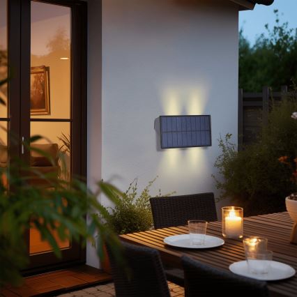 Aigostar - LED Solar wall light LED/4W/5,5V 2700K IP44