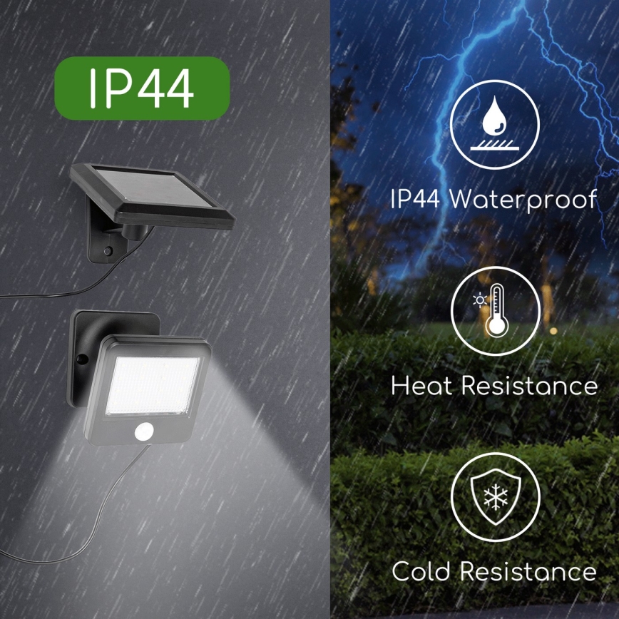 Aigostar - LED Solar wall light with sensor LED/0,64W/3,7V 6500K IP44