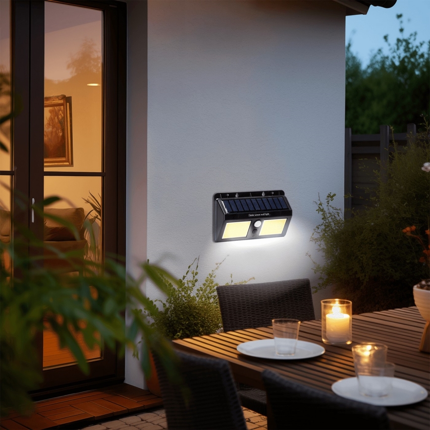 Aigostar - LED Solar wall light with sensor LED/20W/5,5V 6500K IP65