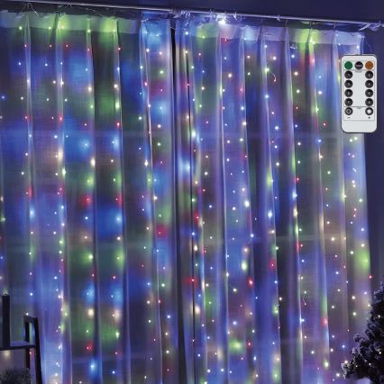 Aigostar - Dimmable LED Christmas String Lights 300 LEDs/8 modes USB 6x3m multicolor + remote control