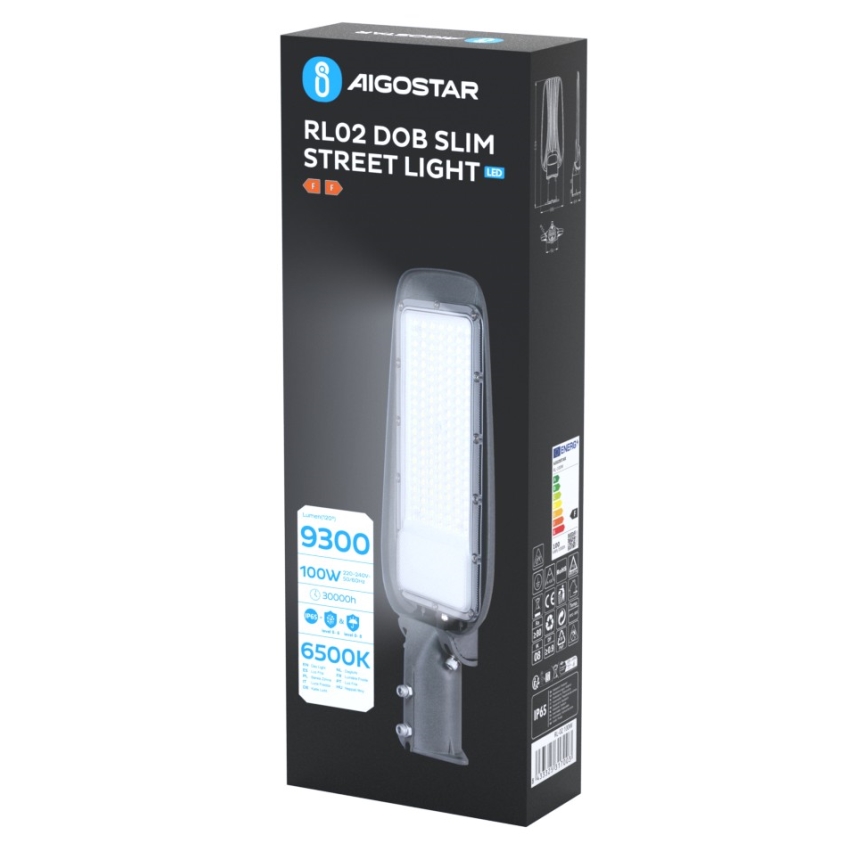Aigostar - LED Street Lamp SLIM LED/100W/230V 6500K IP65