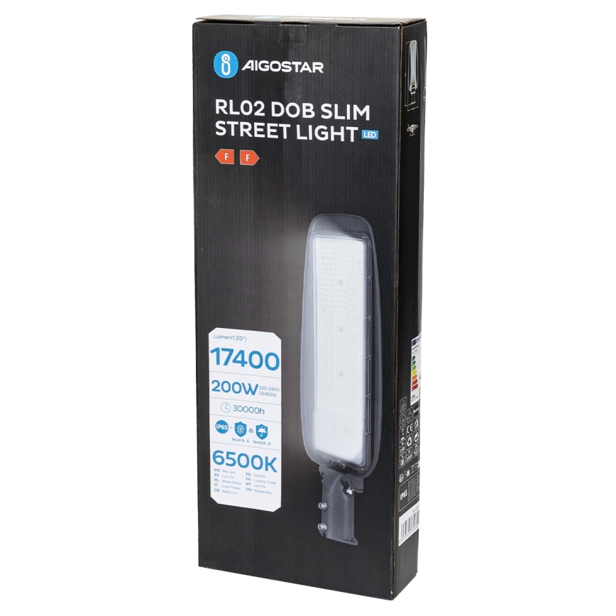 Aigostar - LED Street Light SLIM LED/200W/230V 6500K IP65
