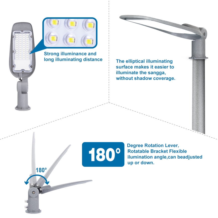Aigostar - LED Street Light SLIM LED/200W/230V 6500K IP65