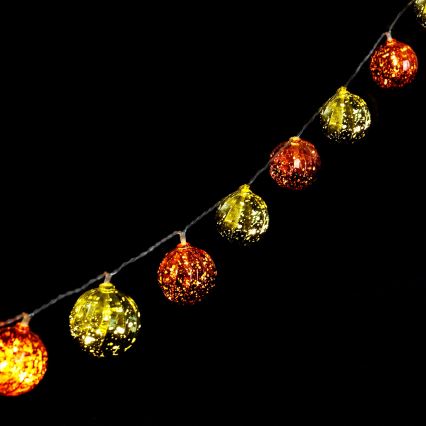 Aigostar - LED string lights 20 LEDs / 3xAA, 2 m, warm white