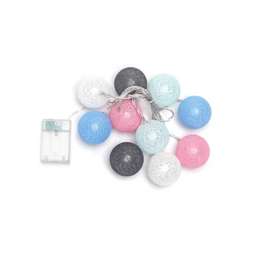 Aigostar - LED string lights, 10x LED, battery-powered (3x AA), 2 m, warm white