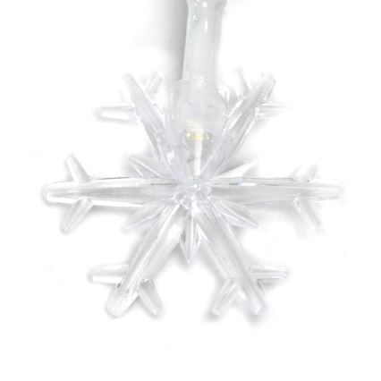 Aigostar - LED string lights 10xLED/3xAA 1,5m warm white snowflakes