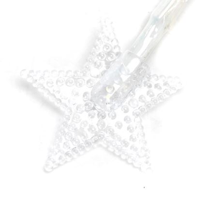 Aigostar - LED string lights, 20 LEDs / 3xAA, 3.3 m, star-shaped