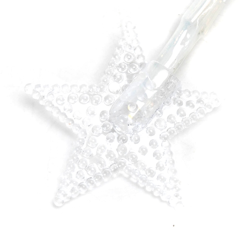 Aigostar - LED string lights, 20 LEDs / 3xAA, 3.3 m, star-shaped